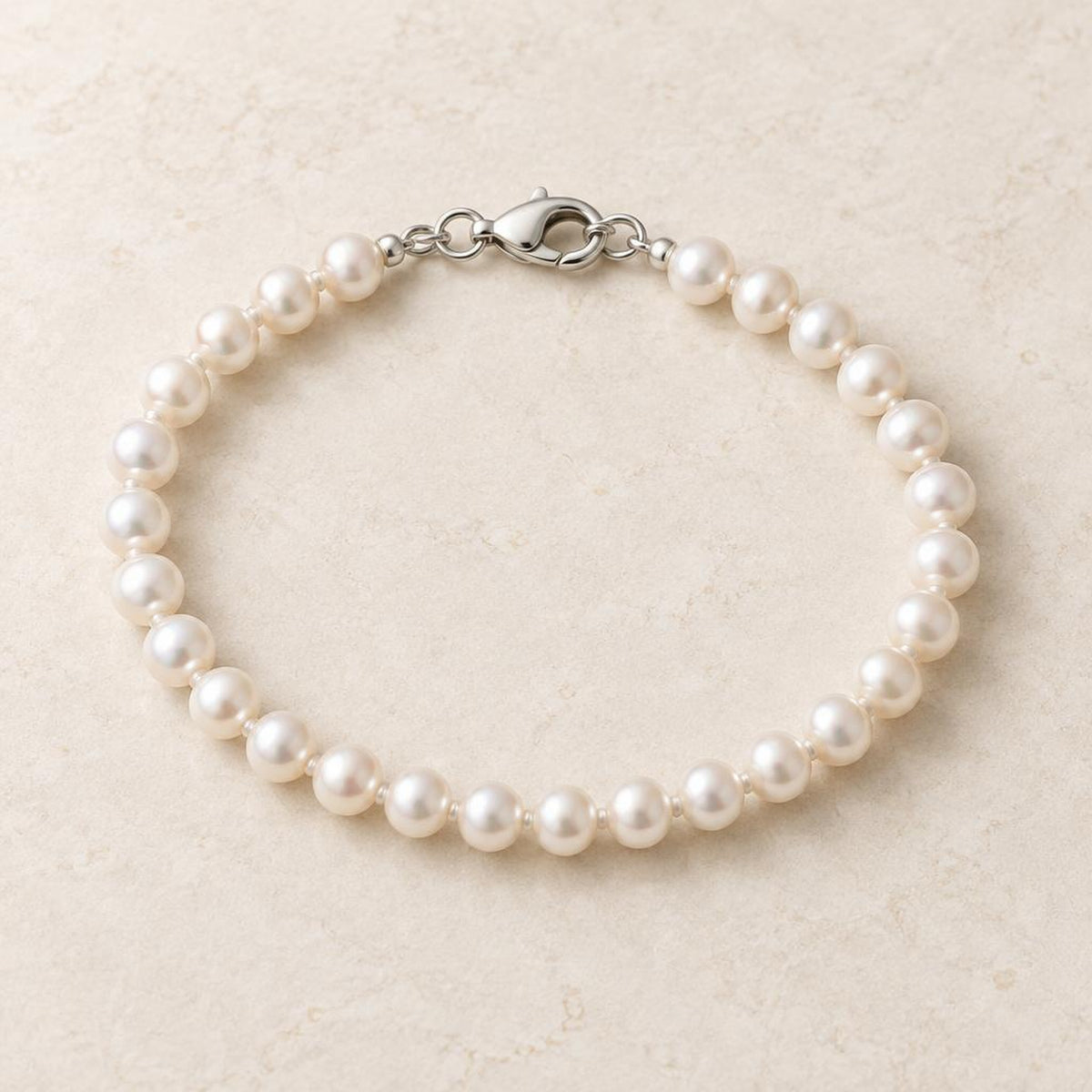 Bracelet Rivière de Perles — Lustre Continu