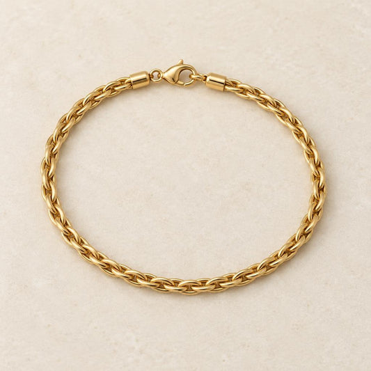 Bracelet Tressé Double Rang — Étreinte Souple