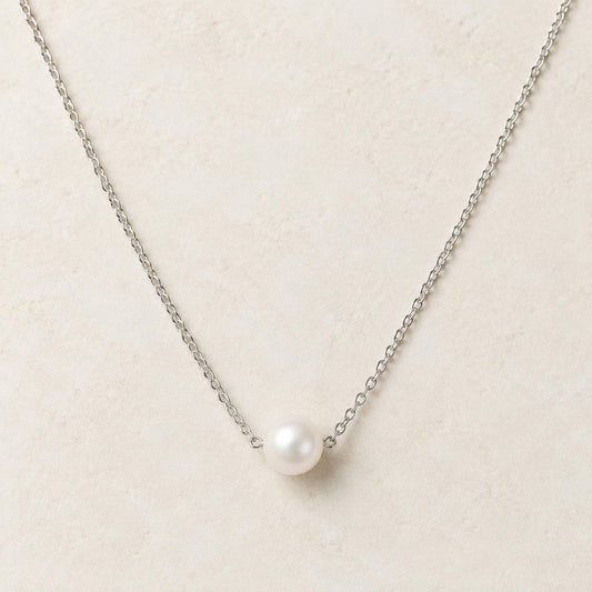 Collier Lune — Perle Solitaire