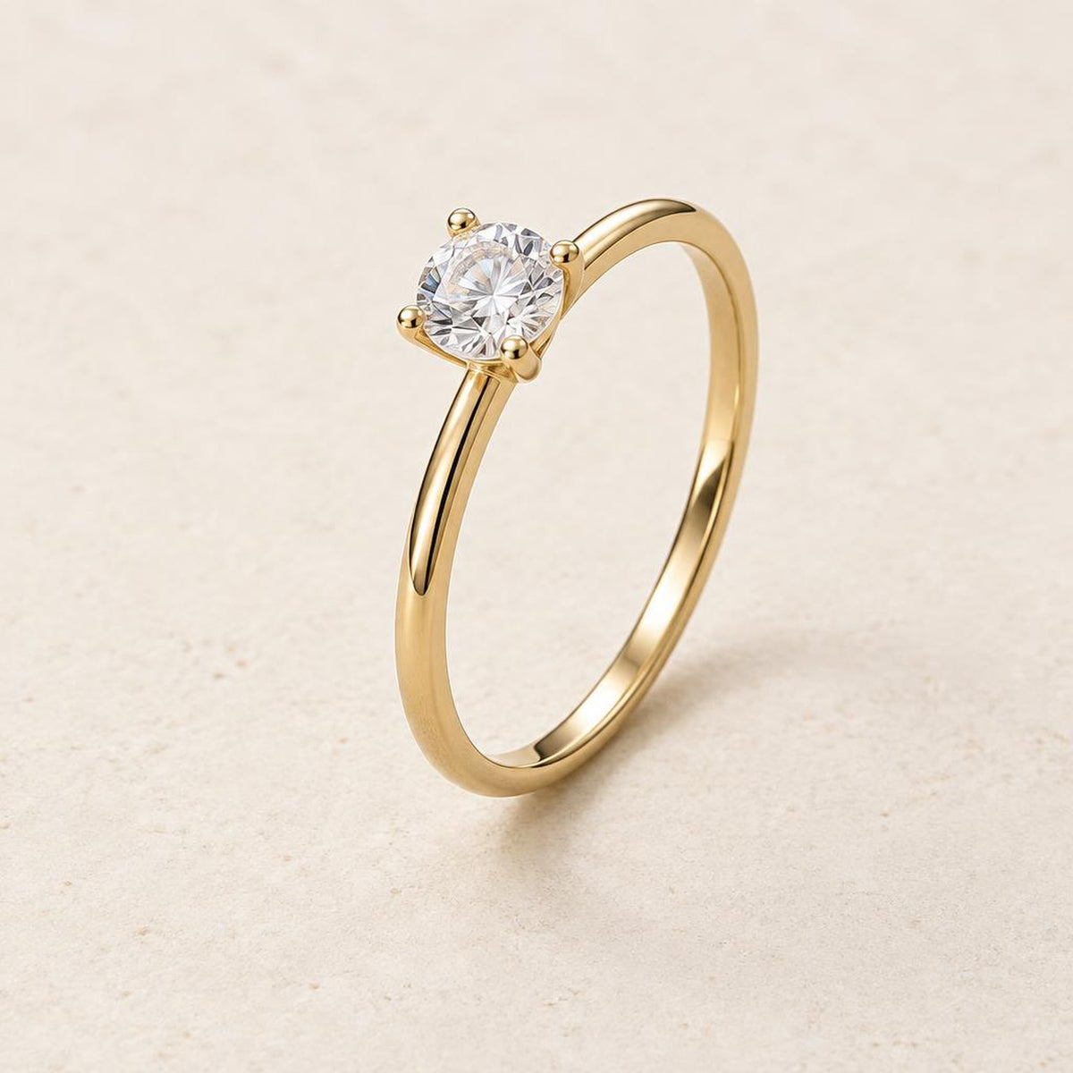 Bague Solitaire Auria — Point de Lumière
